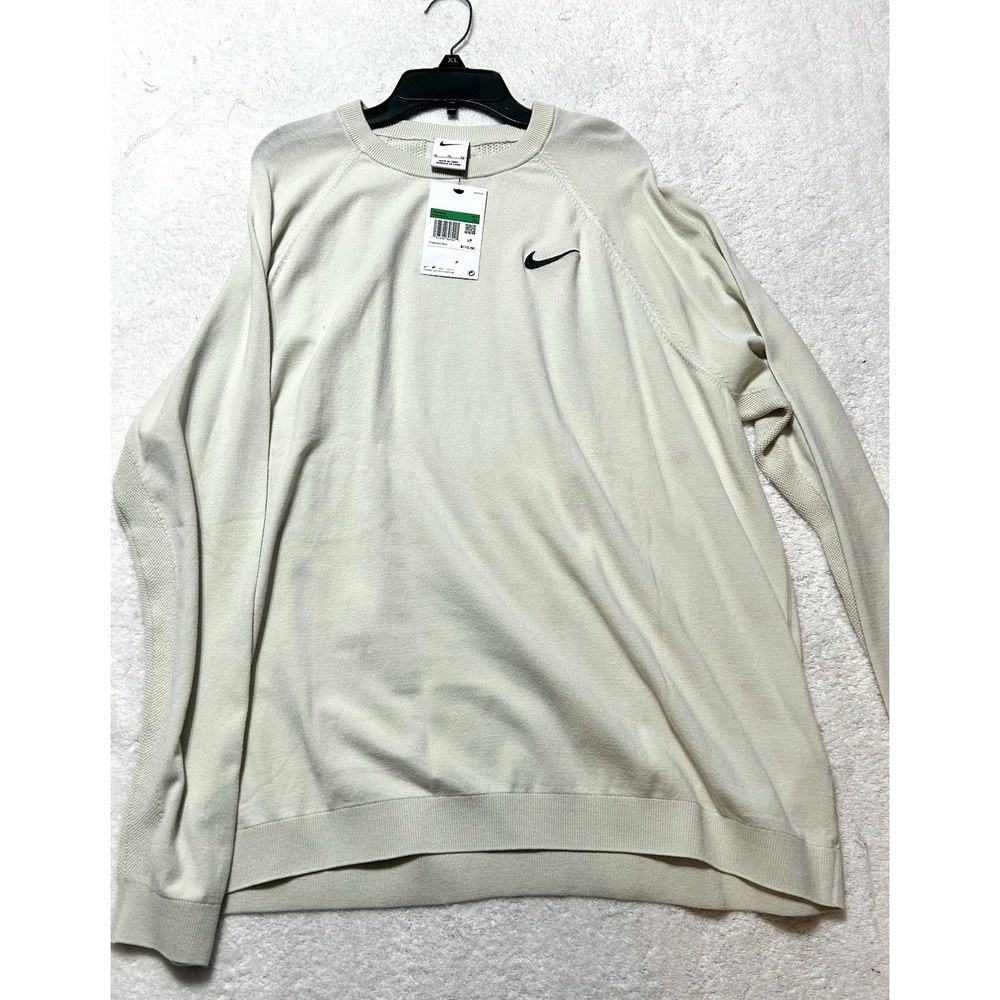 Nike Golf Women's DR5338-072 Tour Knit XL Long Sleeve Lt Gray Sweater (G6)